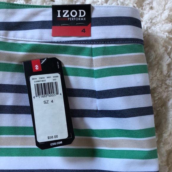 Matching Set: Striped Izod Performance Skort and Sleeveless Tank - Picture 6 of 8